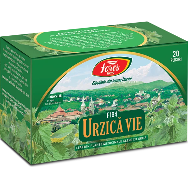 Ceai de urzica vie F184, 20 plicuri, Fares