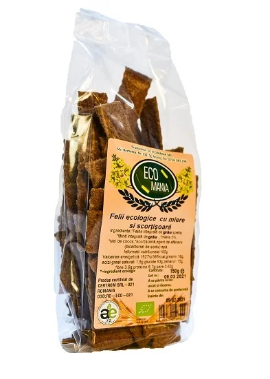 Felii de miere si scortisoara Bio, 150g, Ecomania