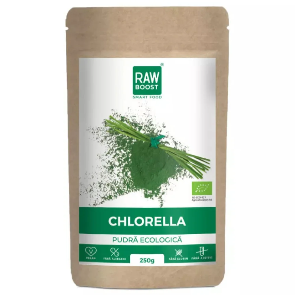 Chlorella ecologica pudra, 125g, Rawboost