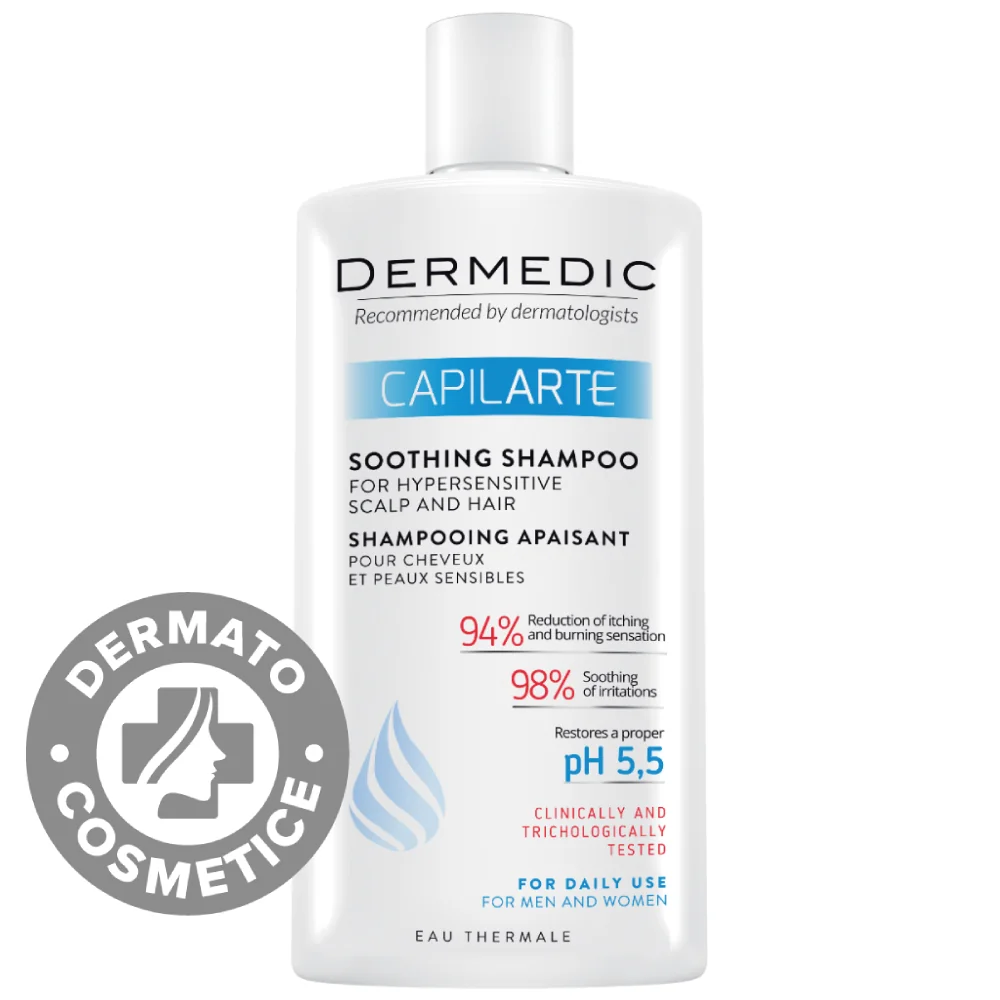 Sampon calmant pentru scalp hipersensibil Capilarte, 300ml, Dermedic 