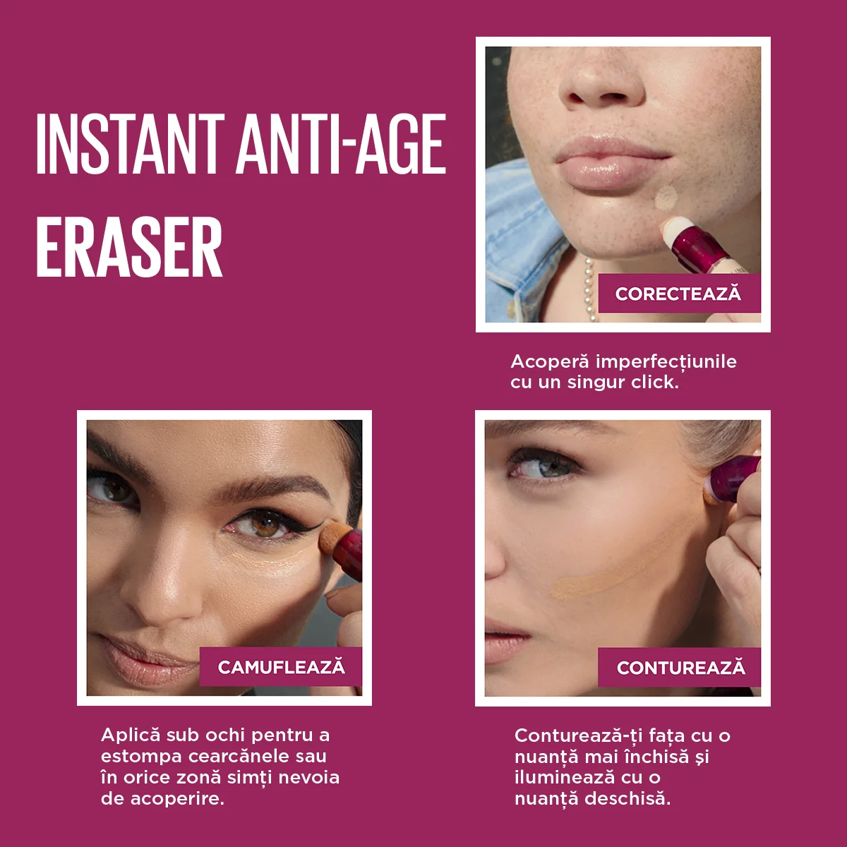 Corecteaza, contureaza, camufleaza Maybelline New York Instant Anti Age Eraser 