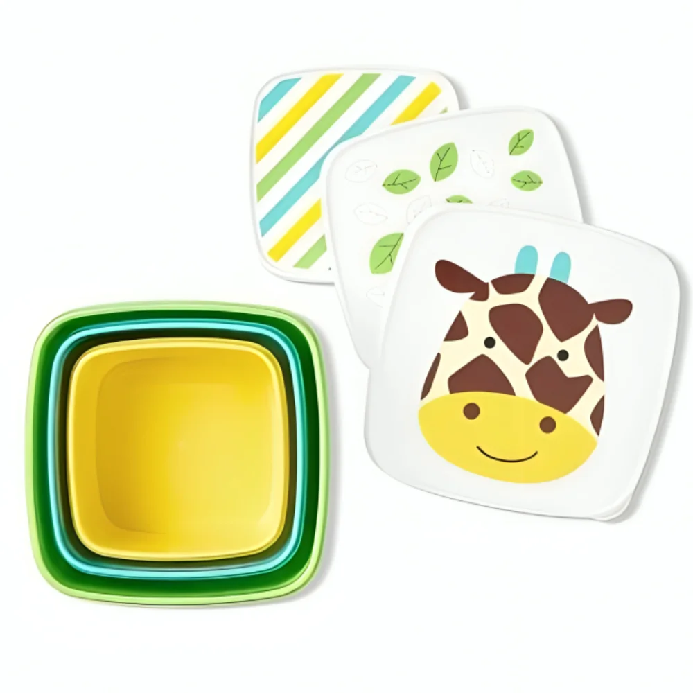 Set cutii pentru pranz Zoo Girafa, 3 bucati, Skip Hop