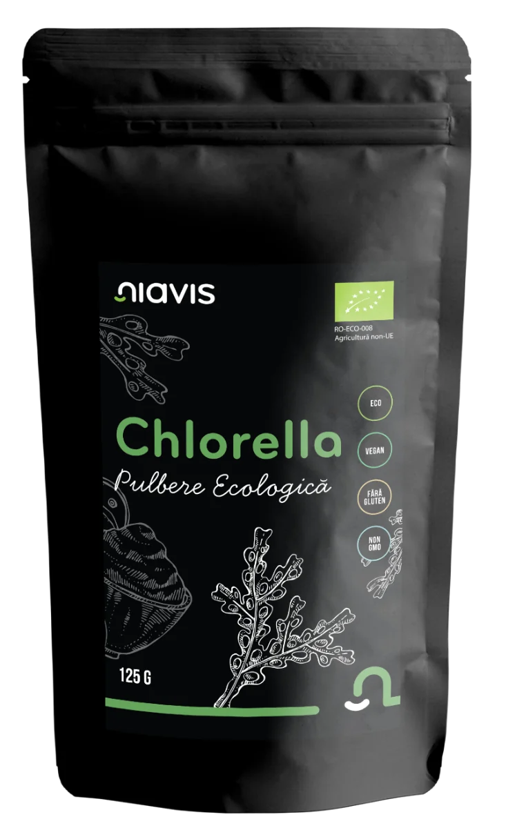 Chlorella Pulbere ecologica, 125g, Niavis