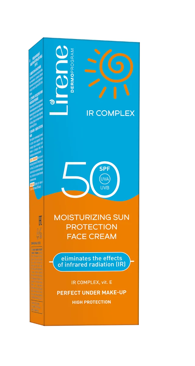 Crema hidratanta protectoare pentru ten SPF50 IR Sun, 40ml, Lirene