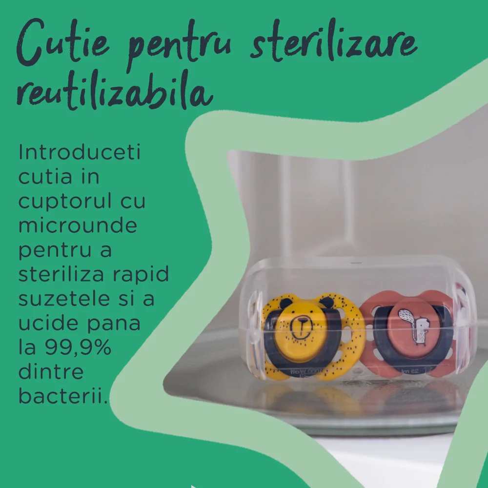 Suzeta ortodontica pentru 0-6 luni Fun Galben/Portocaliu, 2 bucati, Tommee Tippee 