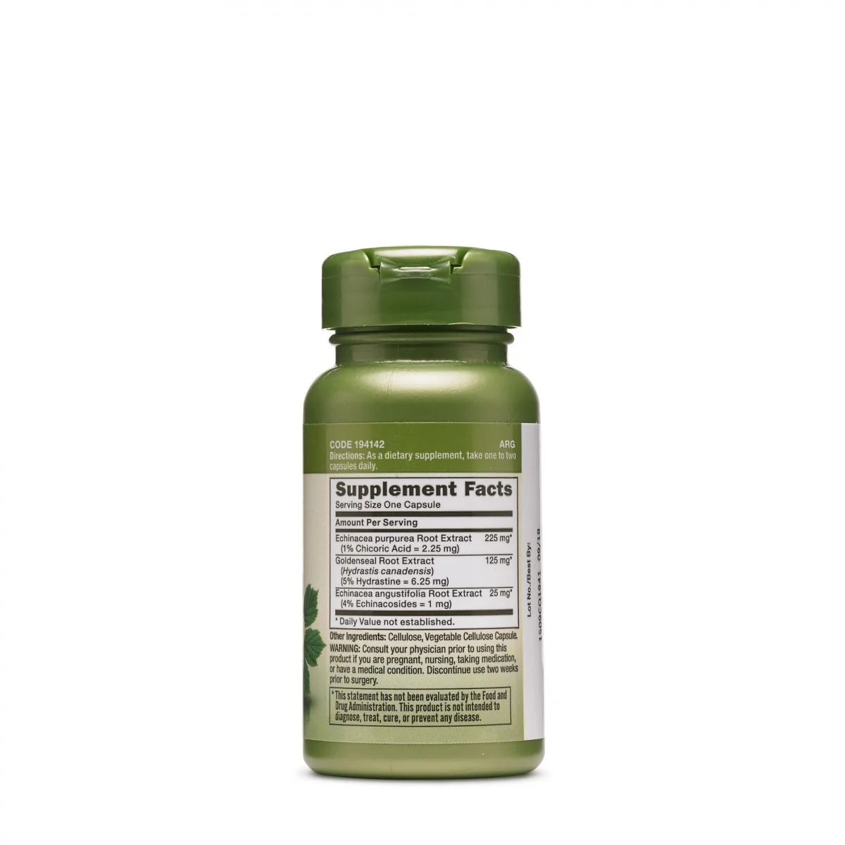 Echinaceea si gentiana Herbal Plus, 50 capsule, GNC 