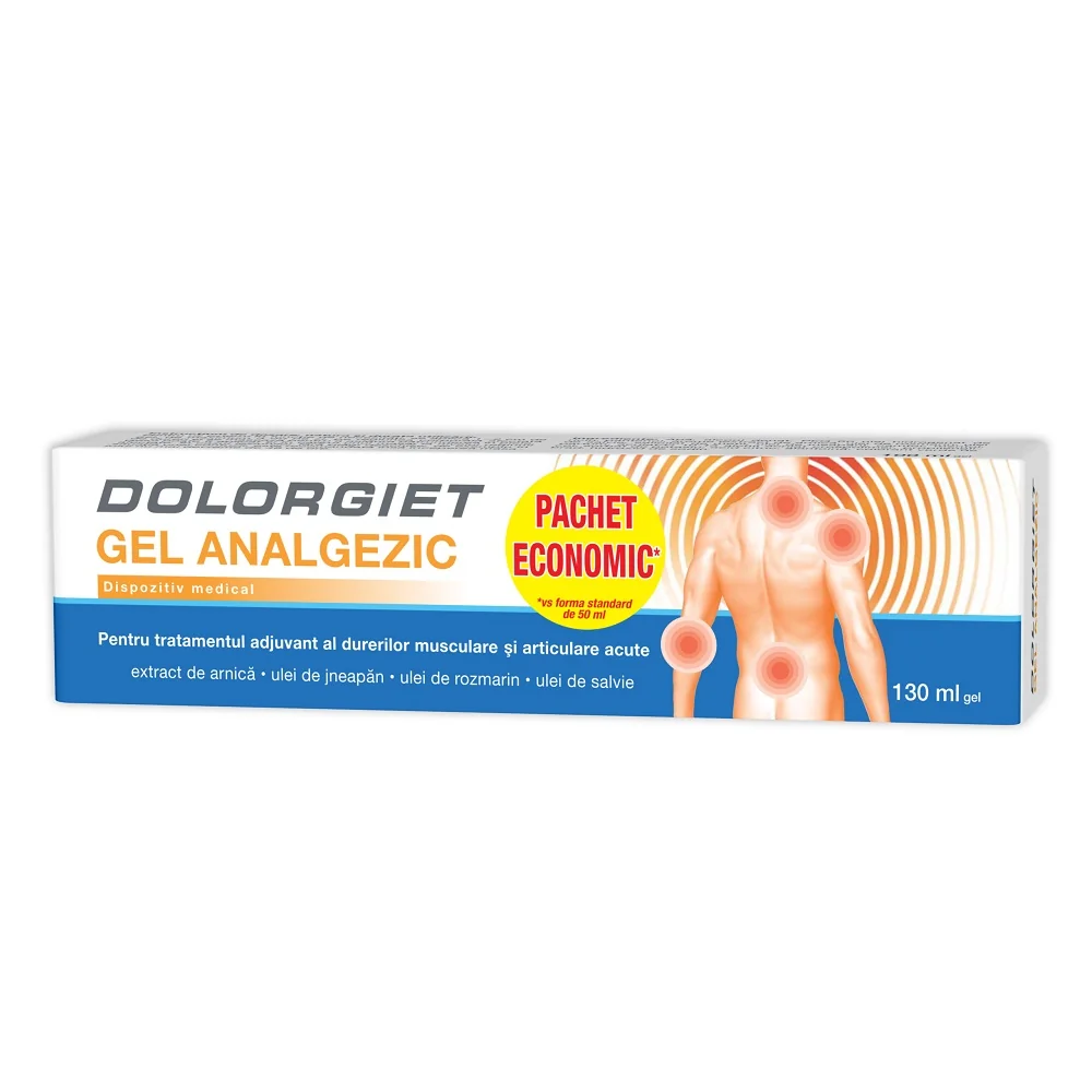 Dolorgiet gel analgezic, 130ml, Zdrovit