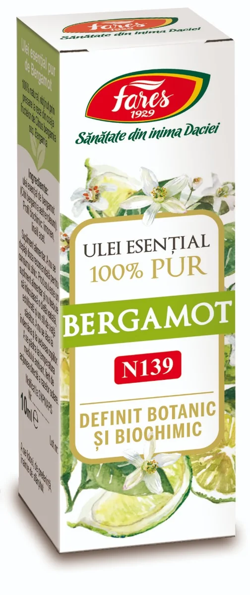 Ulei esential de bergamot N159, 10ml, Fares