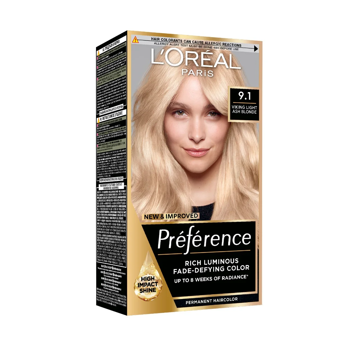 Vopsea de par permanenta cu amoniac Preference 9.1 Viking, 174ml, L'Oreal Paris 