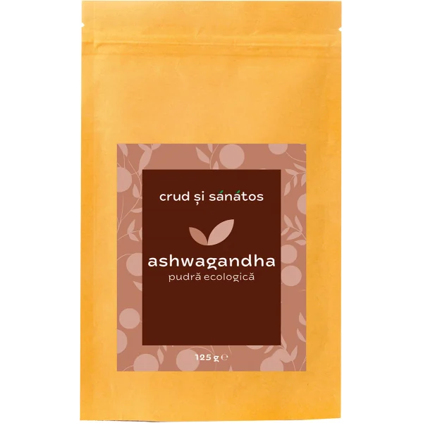 Ashwagandha pudra ecologica, 125g, Crud si sanatos