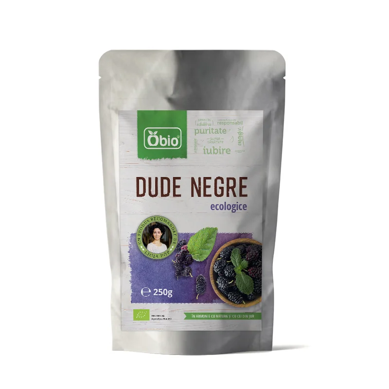 Dude negre deshidratate raw bio, 250g, Obio