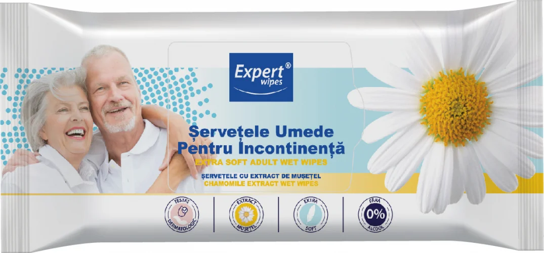 Servetele umede pentru incontinenta, 48 bucati, Expert Wipes