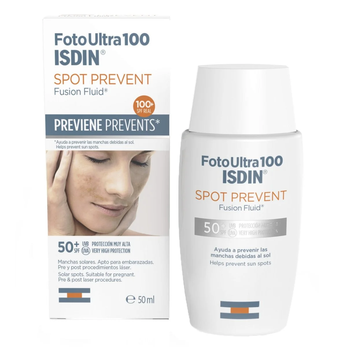 Fotoultra spot prevent fusion fluid cu SPF50, 50ml, Isdin 