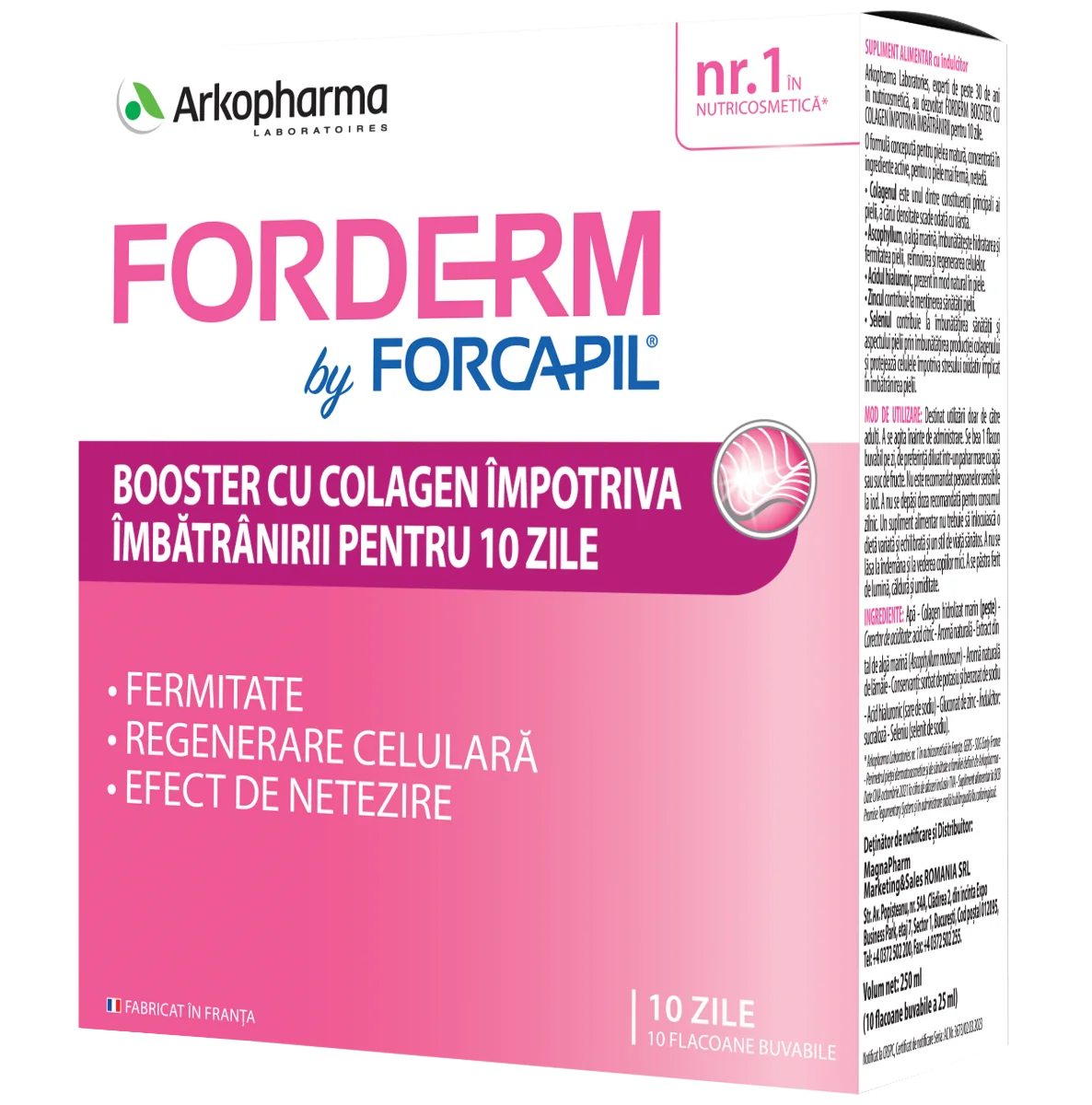 Forderm by Forcapil Booster cu Colagen, 10 flacoane