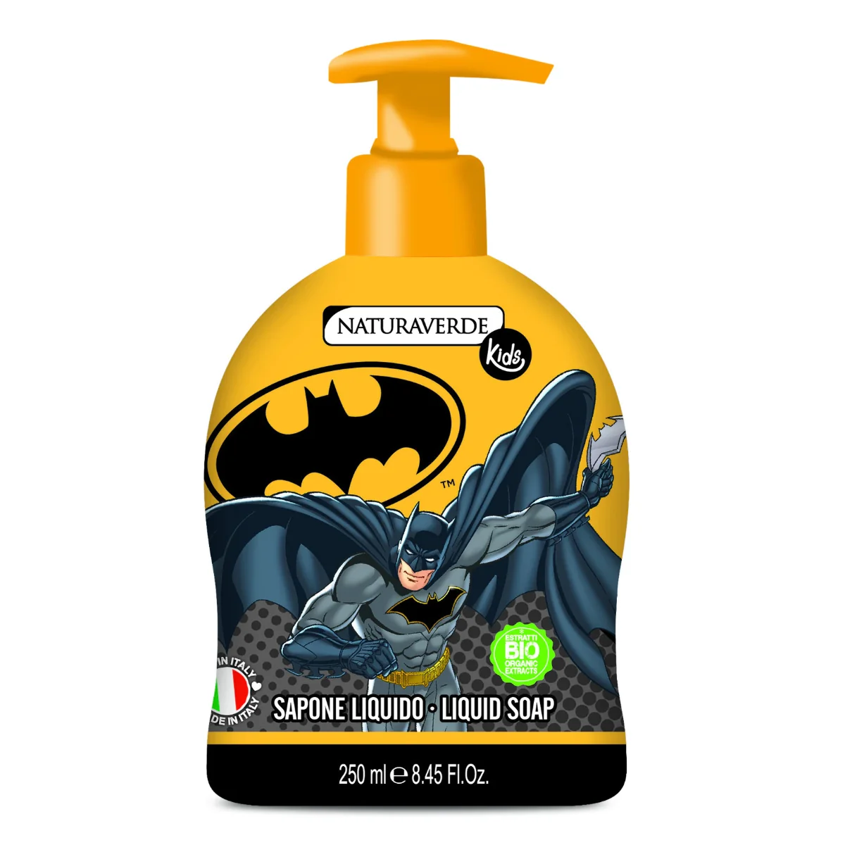 Sapun lichid pentru copii Batman, 250ml, Naturaverde