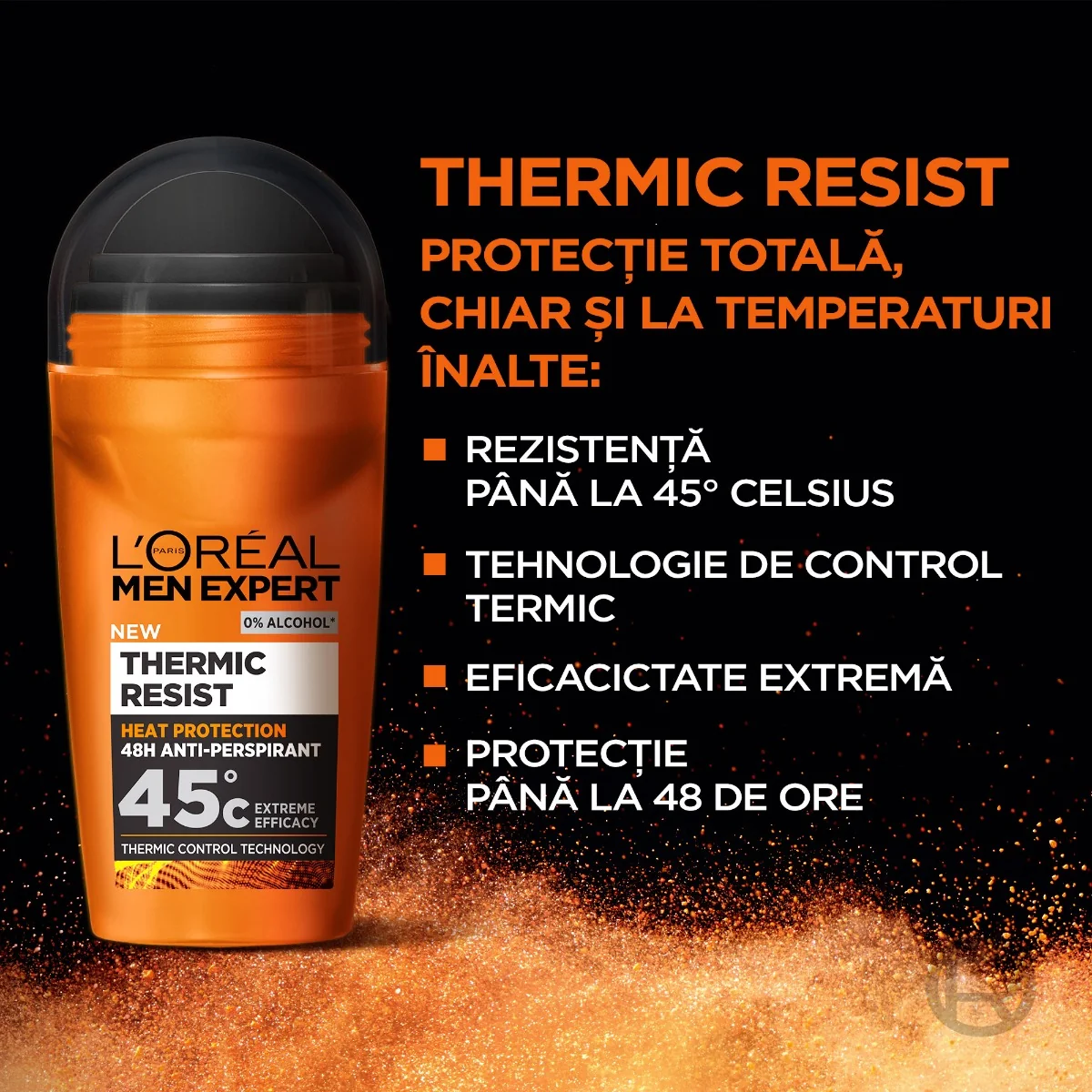 Antiperspirant roll-on Men Expert Thermic Resist, 50ml, L'oreal Paris 