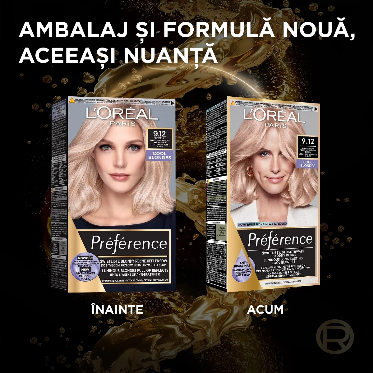 Vopsea de par permanenta cu amoniac Preference 9.12 Siberia, 204ml, L'Oreal Paris 