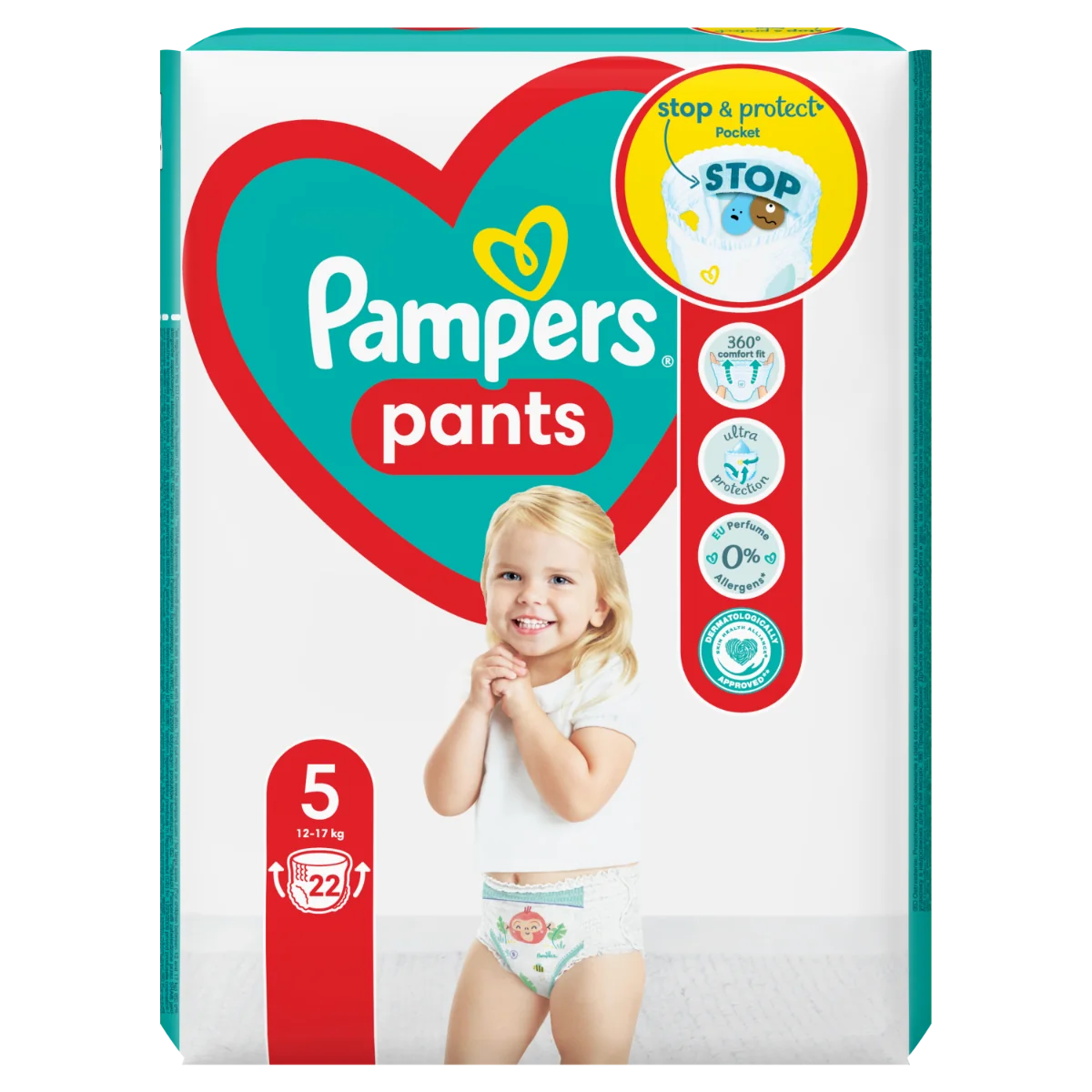 Scutece Active Baby Pants  12-17 kg, Marimea 5, 22 bucati, Pampers 