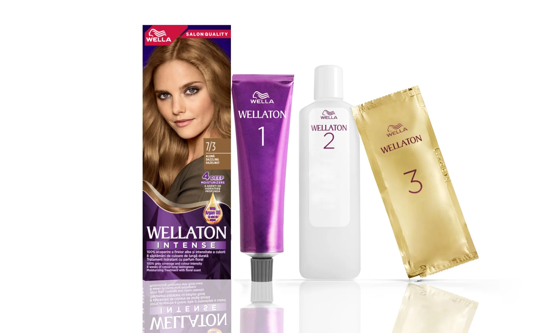 Vopsea de par permanenta Aluna 7.3 Wellaton, 110ml, Wella 