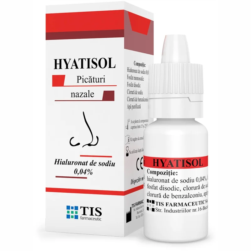 Hyatisol picaturi nazale, 10ml, Tis Farmaceutic