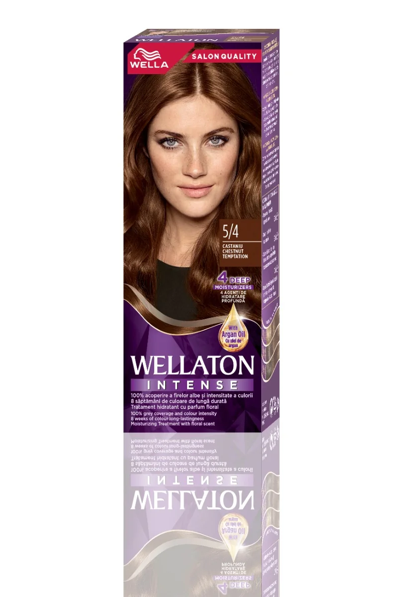 Vopsea de par permanenta Castaniu 5.4 Wellaton, 110ml, Wella 