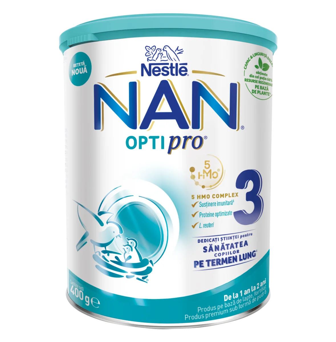 Lapte praf Nan 3 Optipro Premium +12 luni, 400g, Nestle 