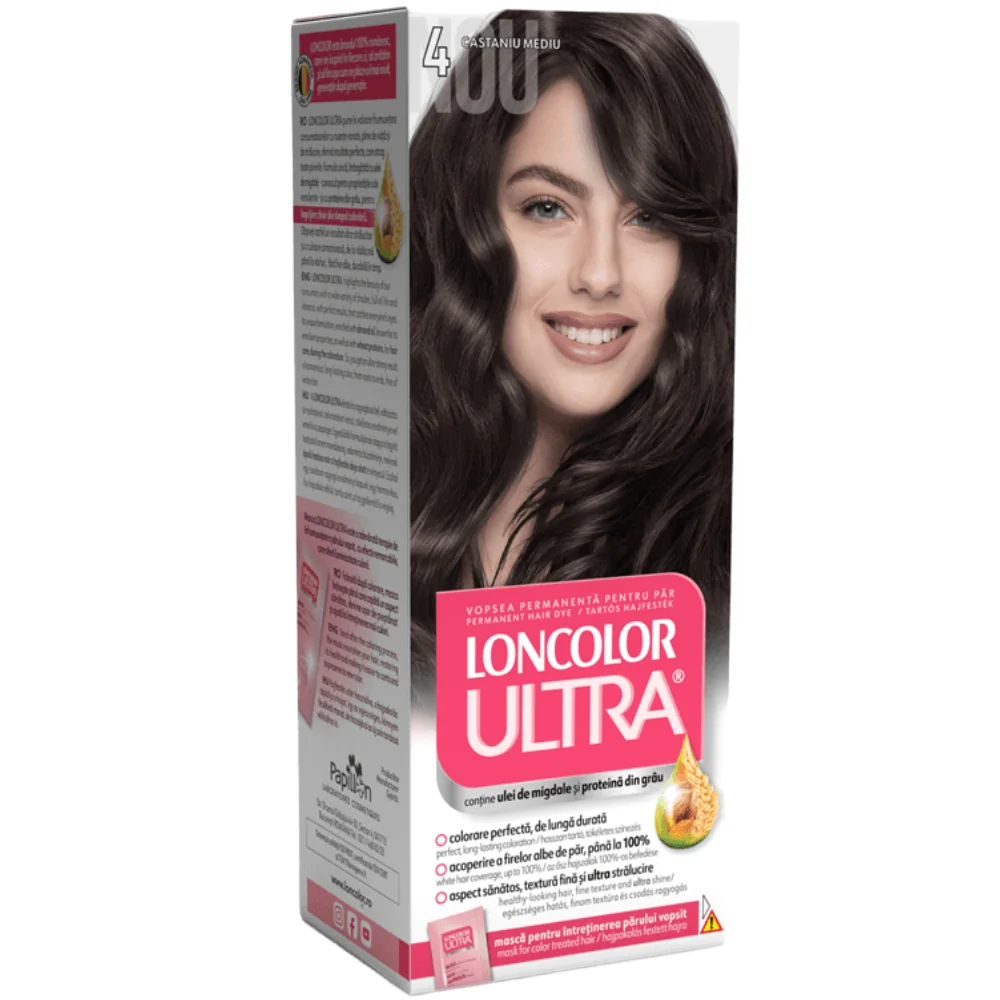 Vopsea de par permanenta Ultra Nr. 4, 110ml, Loncolor