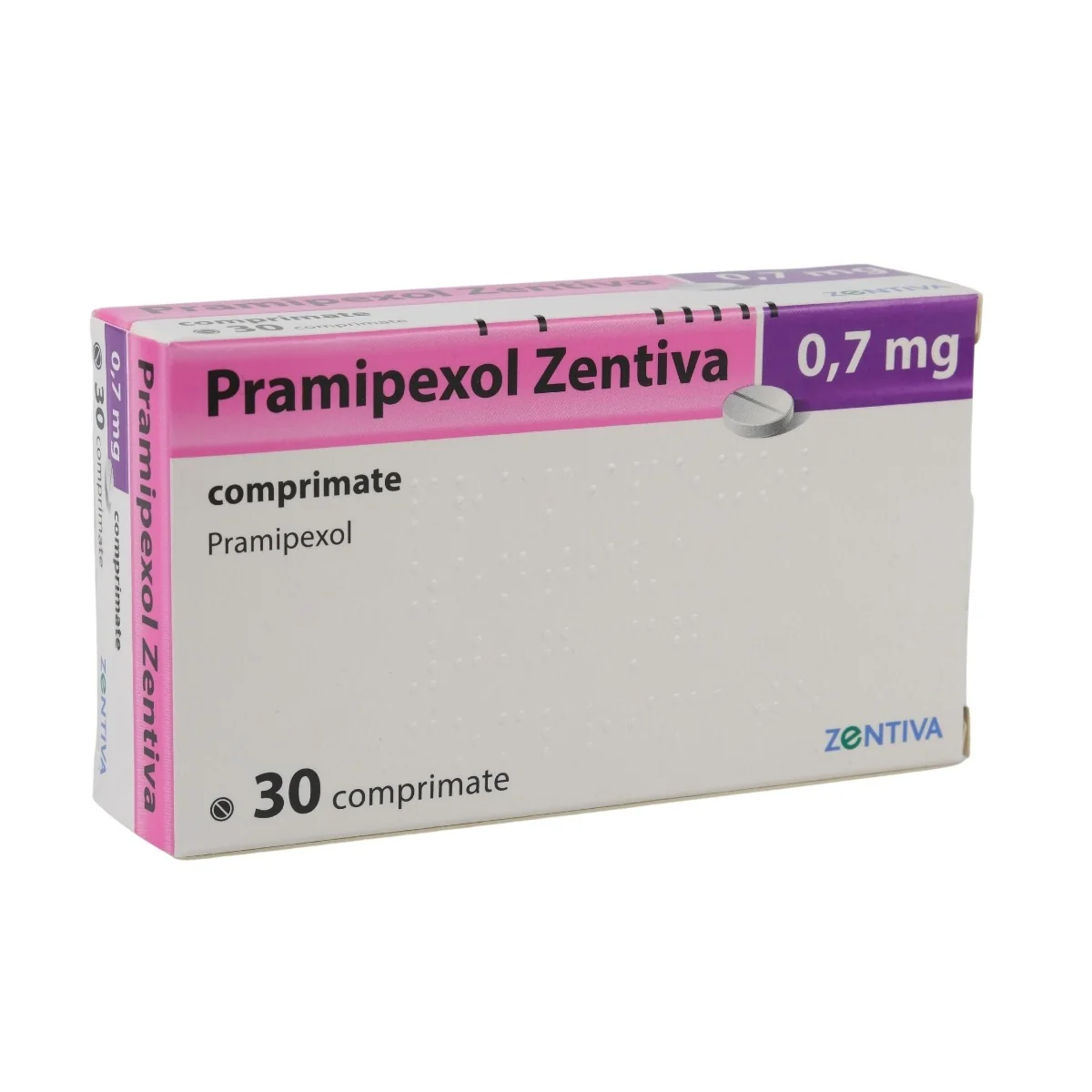 Pramipexol 0.7mg, 30 comprimate, Zentiva