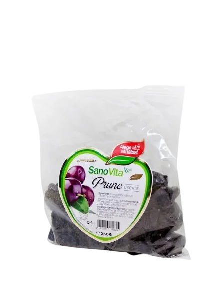 Prune uscate fara samburi, 250g, SanoVita