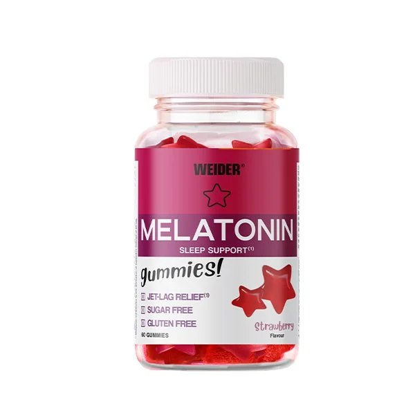 Melatonina cu aroma de Strawberry Melatonin UP, 60 jeleuri, Weider