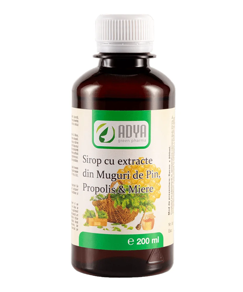 Sirop cu muguri pin, propolis si miere, 200ml, Adya Green Pharma