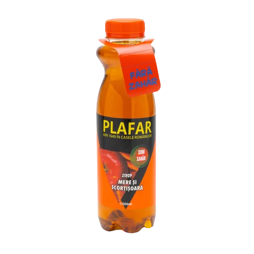 Sirop de mere si scortisoara cu zero zahar, 500ml, Plafar