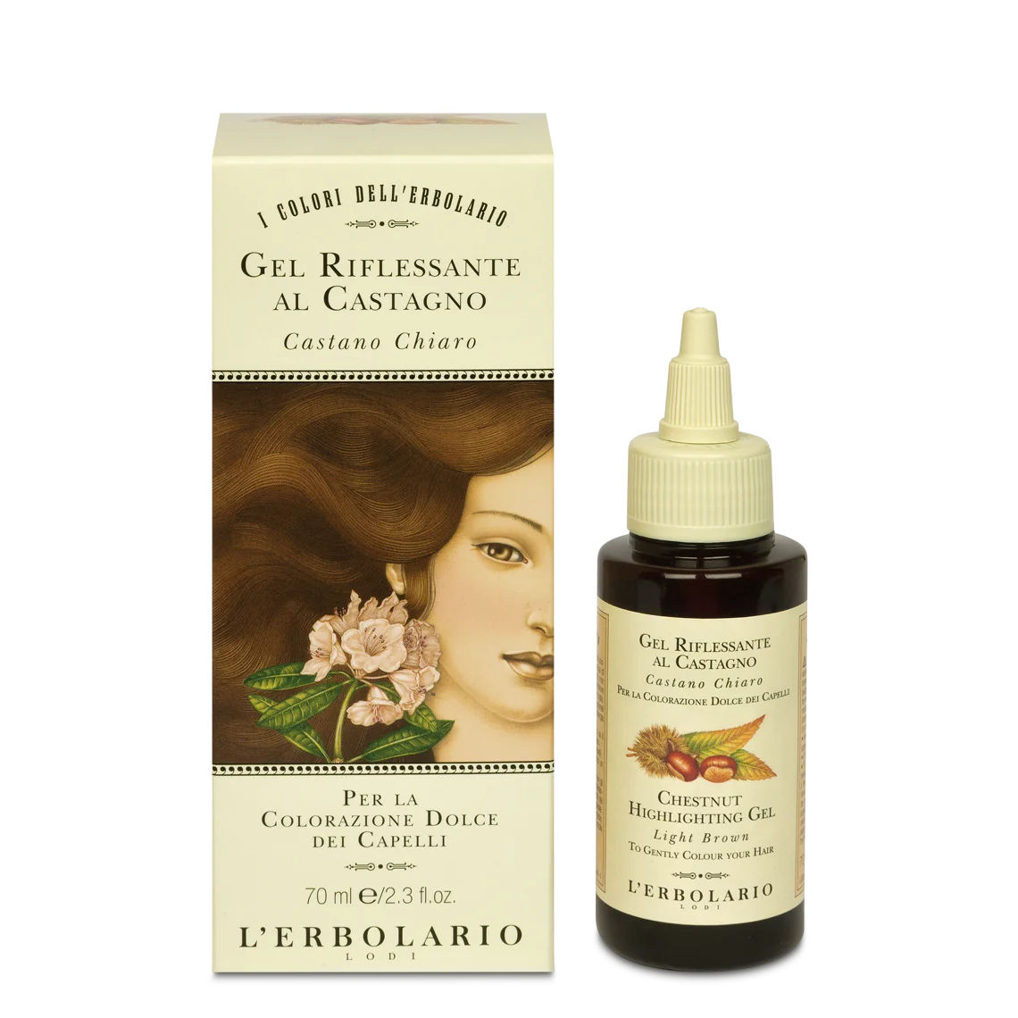 L'Erbolario Chestnut Gel pentru colorarea parului saten, 70ml