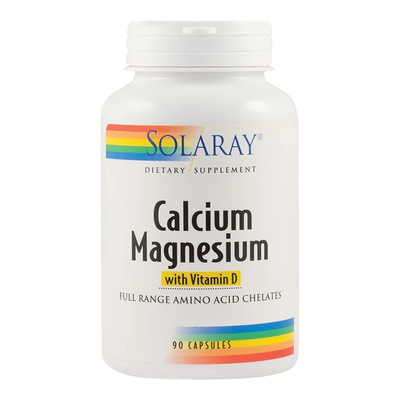 Calciu, Magneziu si Vitamina D, 90 capsule, Solaray