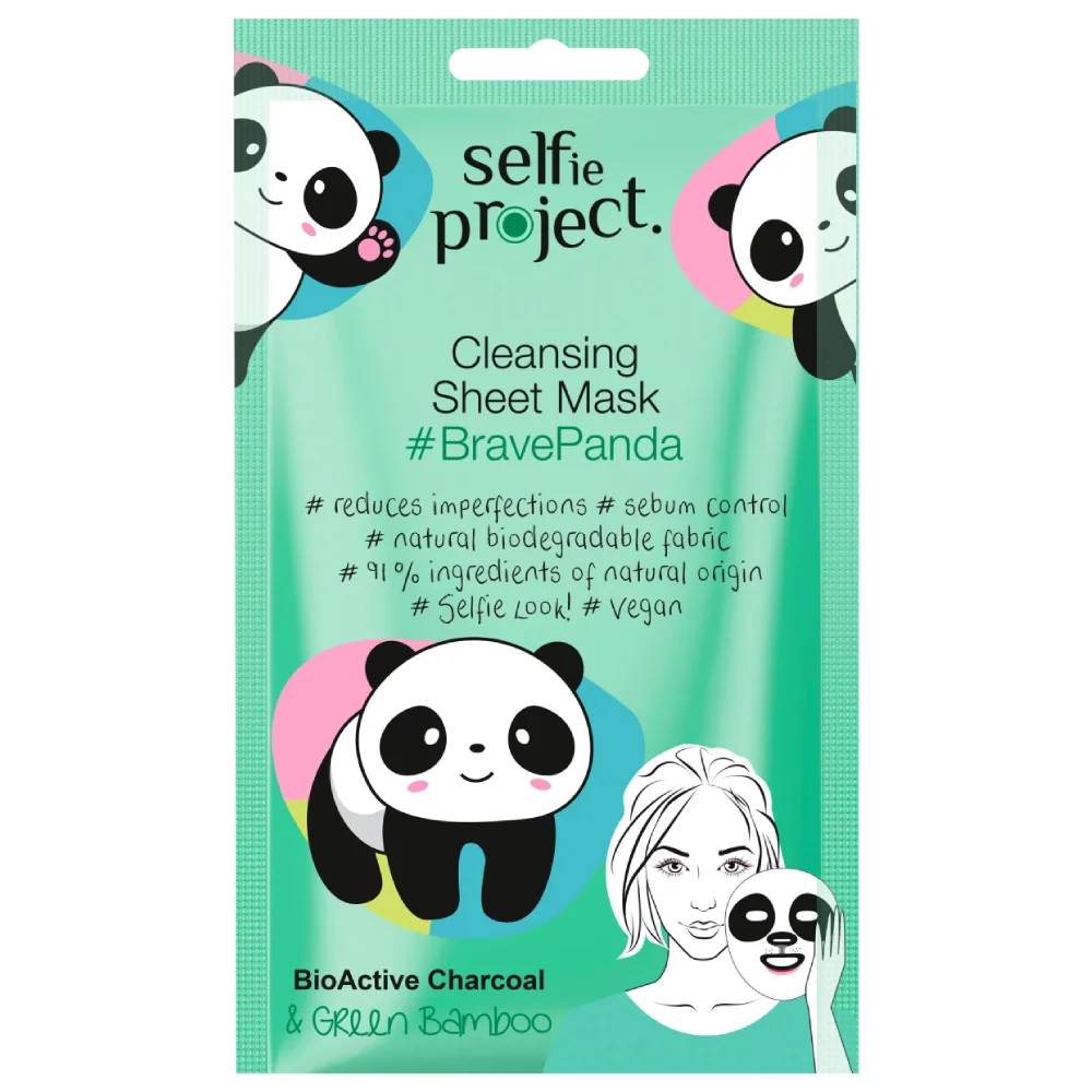 Masca de curatare a fetei Animal Mask Brave Panda, 15g, Selfie Project