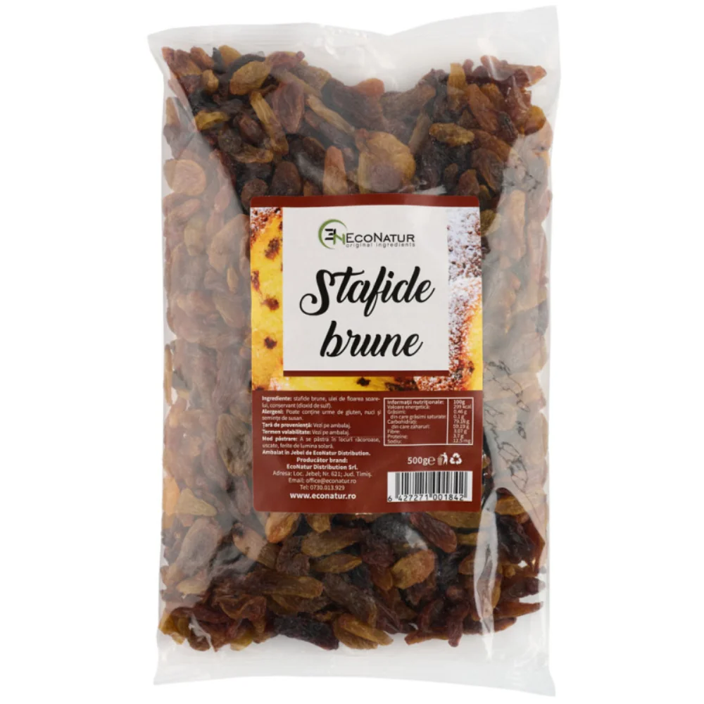 Stafide brune, 500g, EcoNatur