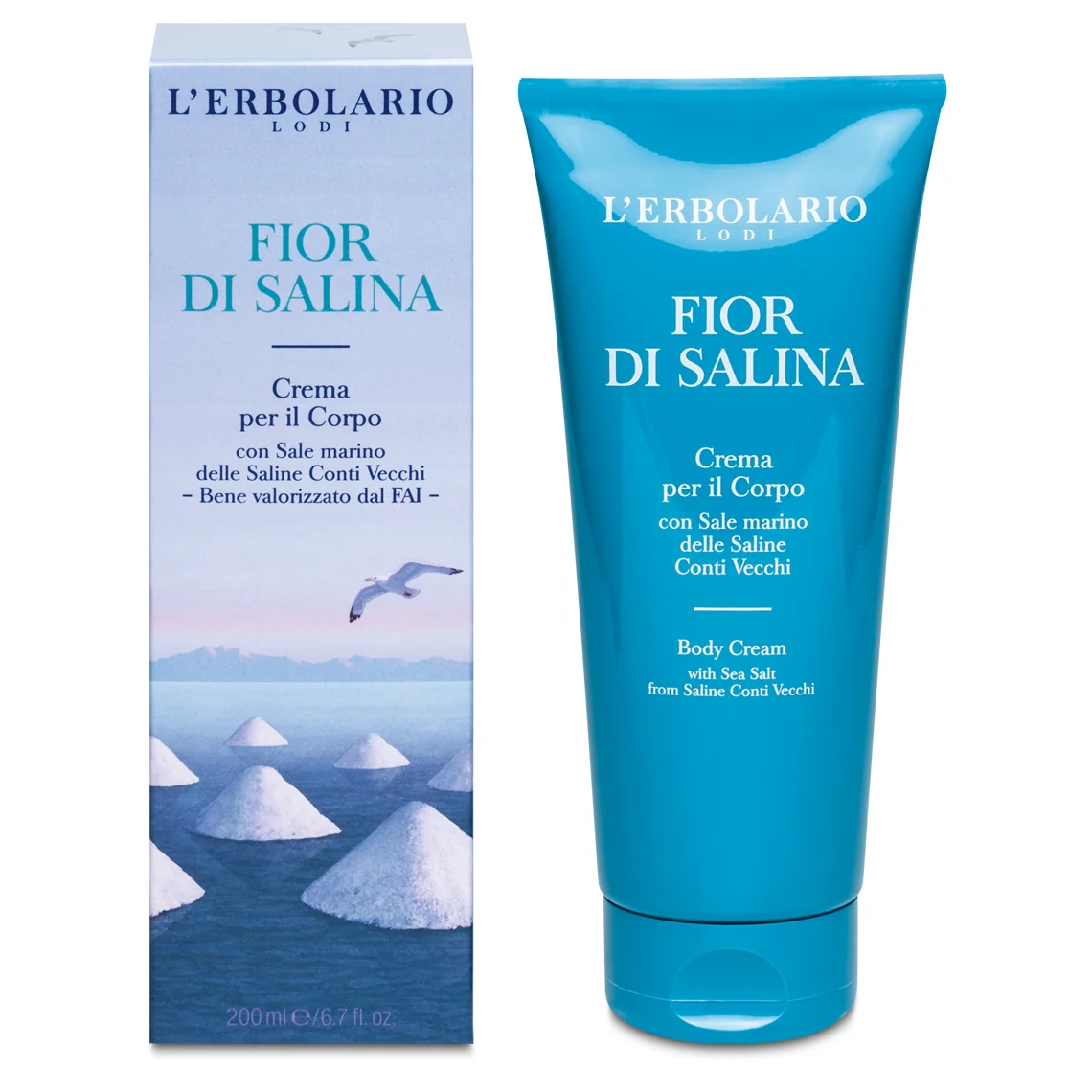 L'Erbolario Crema de corp Fior Di Salina, 200ml