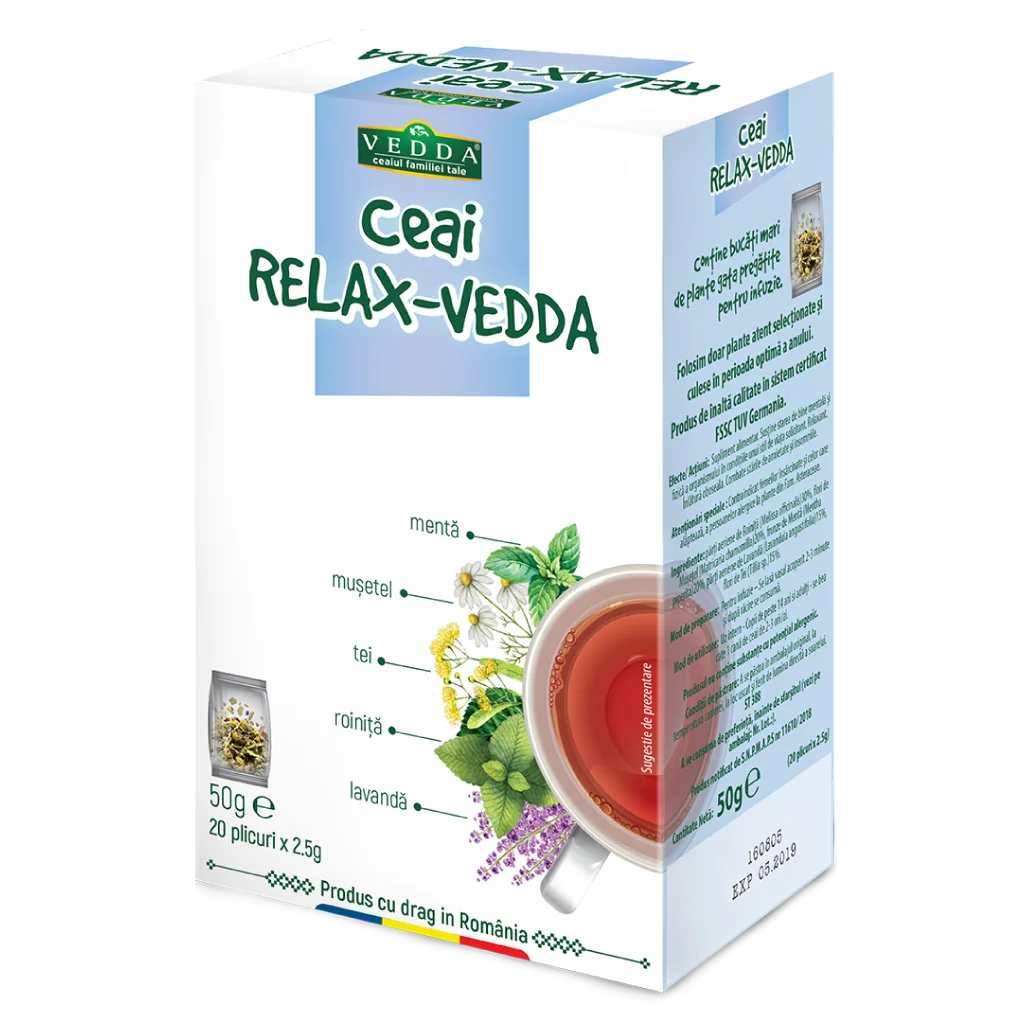 Ceai Relax, 20 plicuri, Vedda