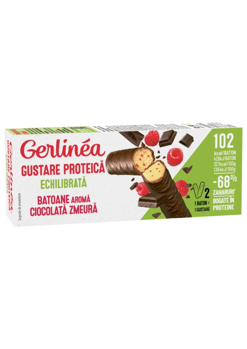 Batoane cioco-zmeura, 62g, Gerlinea 