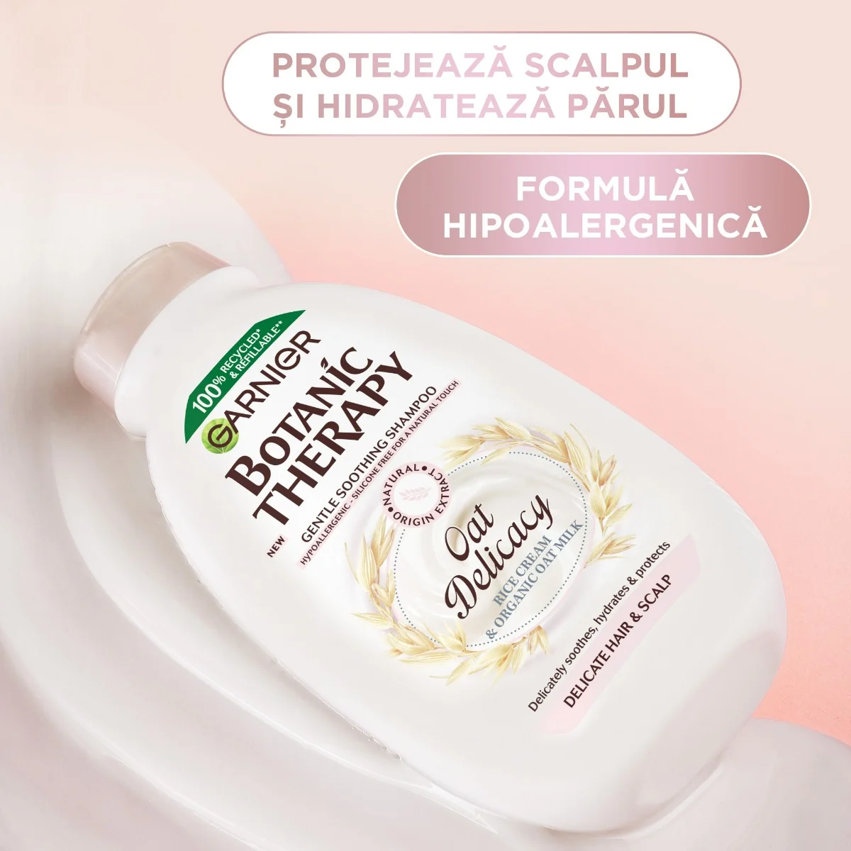 Sampon pentru par si scalp sensibil Oat Delicacy, 250ml, Botanic Therapy 