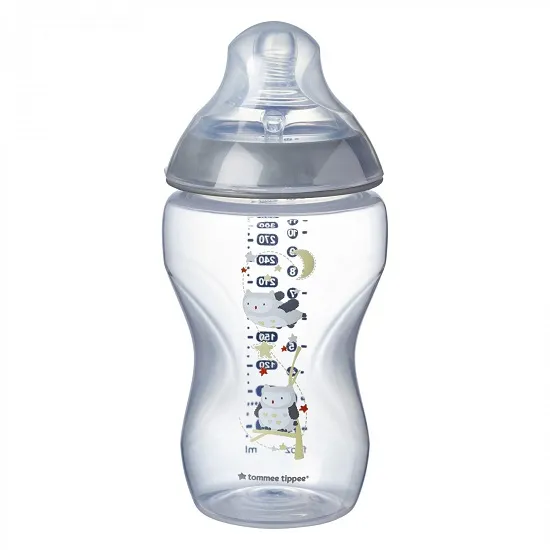 Biberon Tommee Tippee Closer to Nature, 340 ml, PP, cu tetina pentru hrana  densa, 3 luni +, 1 buc (5010415227041)