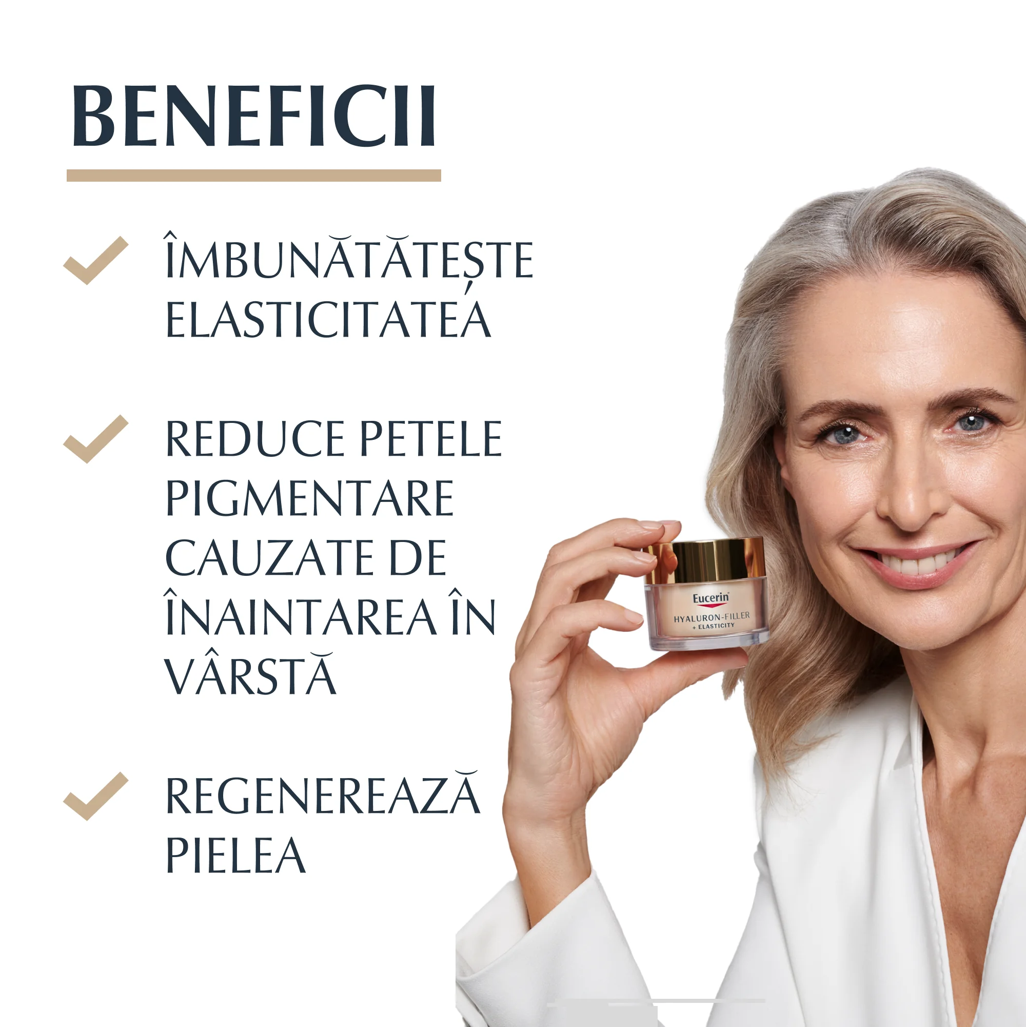 Crema de noapte Hyaluron-Filler + Elasticity 50ml Eucerin beneficii principale