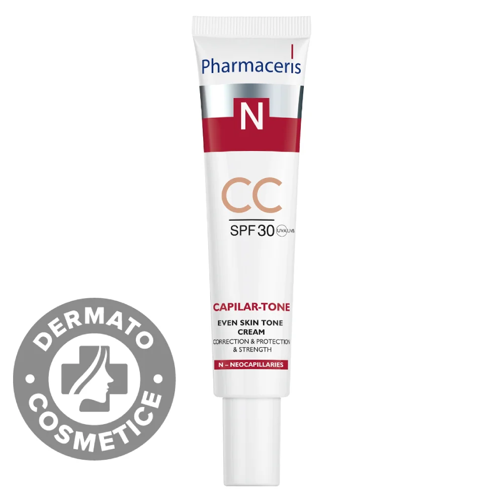 Crema de fata CC SPF30 Capilar-Tone N, 40ml, Pharmaceris 