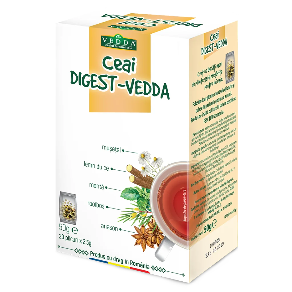 Ceai digest, 20 plicuri, Vedda