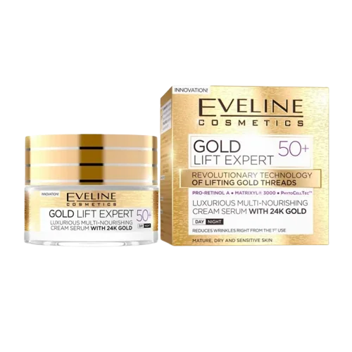 Crema de zi si de noapte Gold Lift Expert 50+, 50ml, Eveline Cosmetics