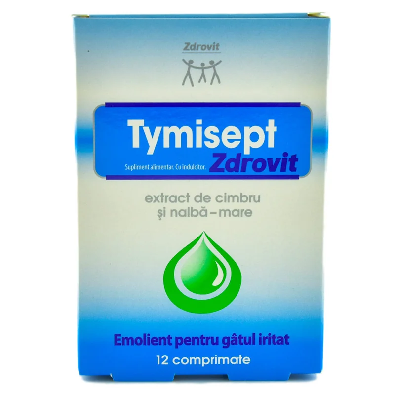 Tymisept, 12 comprimate, Zdrovit