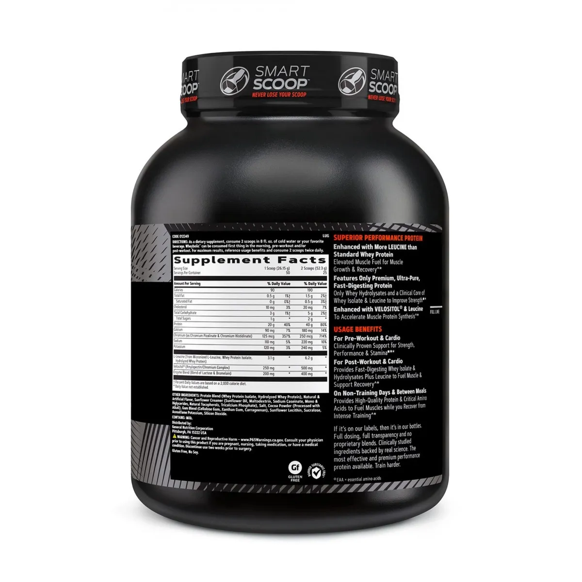 Proteina din zer cu aroma de unt de arahide, 1307.5g, GNC 