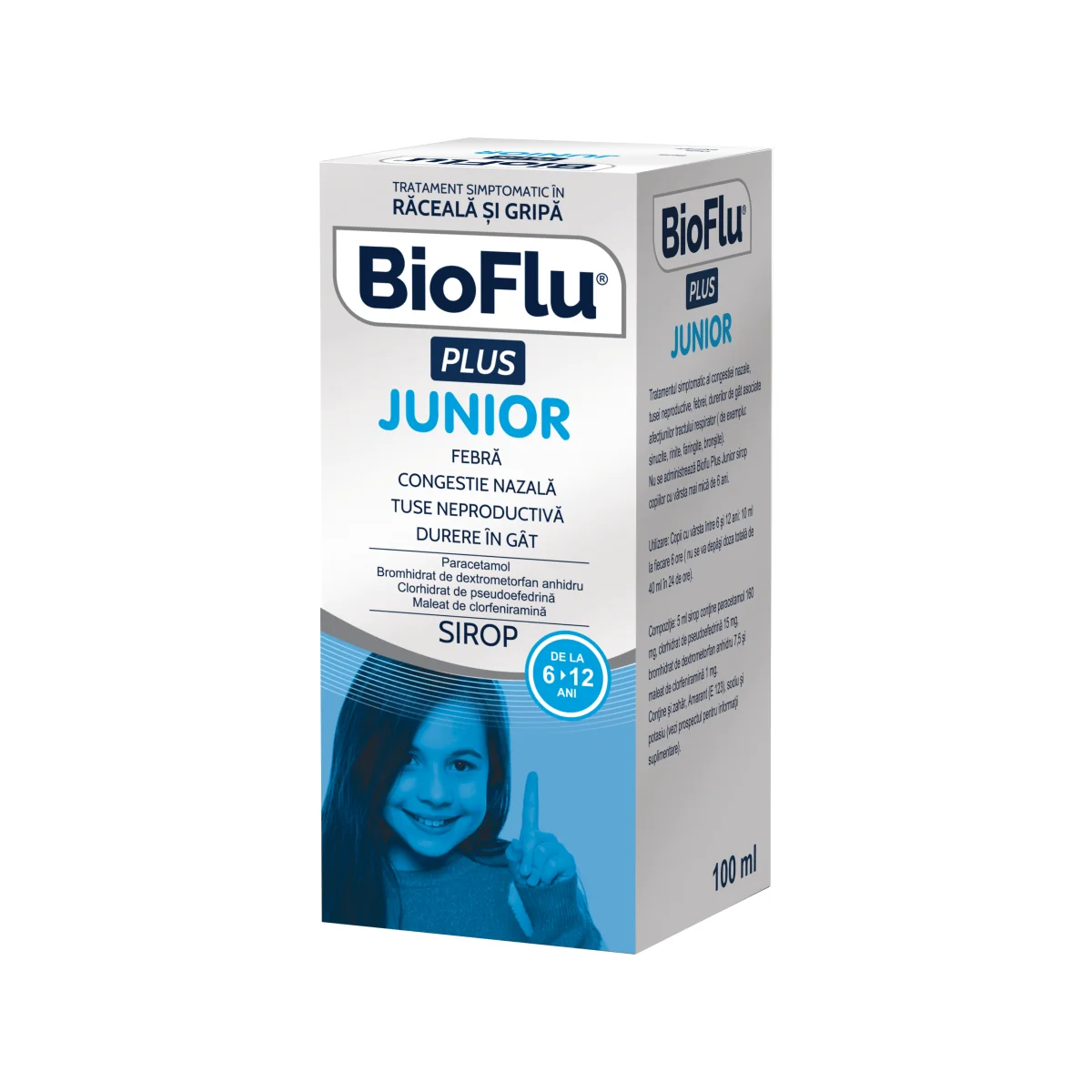 Bioflu Junior sirop, 100ml, Biofarm