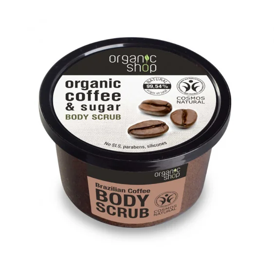 Scrub de corp cu Brazilian Coffee, 250ml, Organic Shop