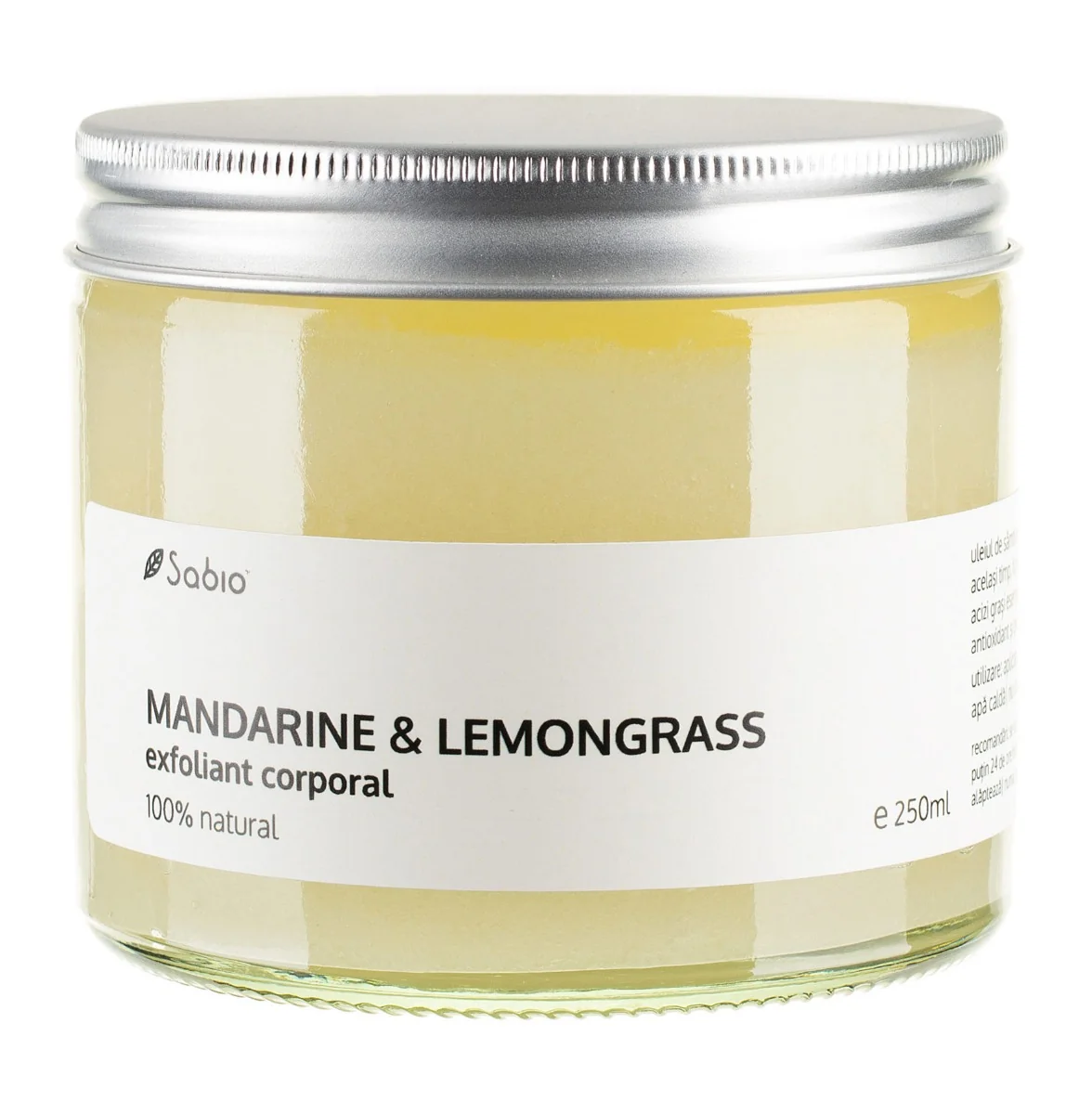 Exfoliant cu mandarine si lemongrass, 250ml, Sabio